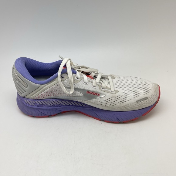 Brooks Sneakers Womens 9 B Adrenaline GTS 22 1203531B105 White Running Gym Shoes - Picture 6 of 11